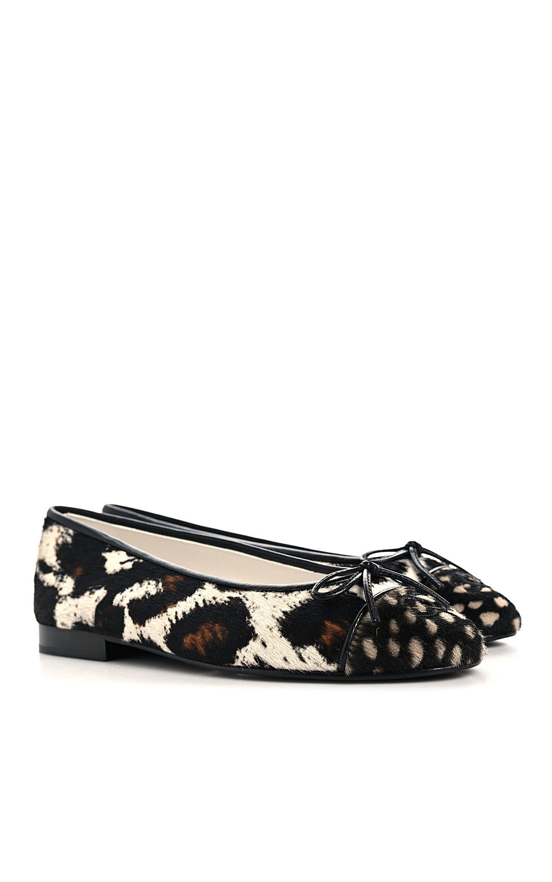 ZAPATO PONY HAIR CAP TOE BALLERINA CHANEL