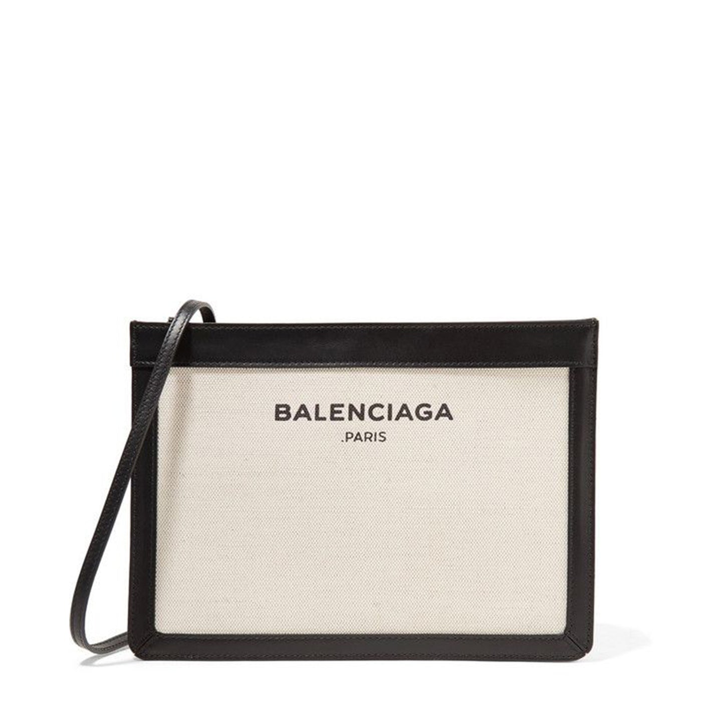 BOLSO BALENCIAGA LEATHER TRIMMED CANVAS SHOULDER BAG