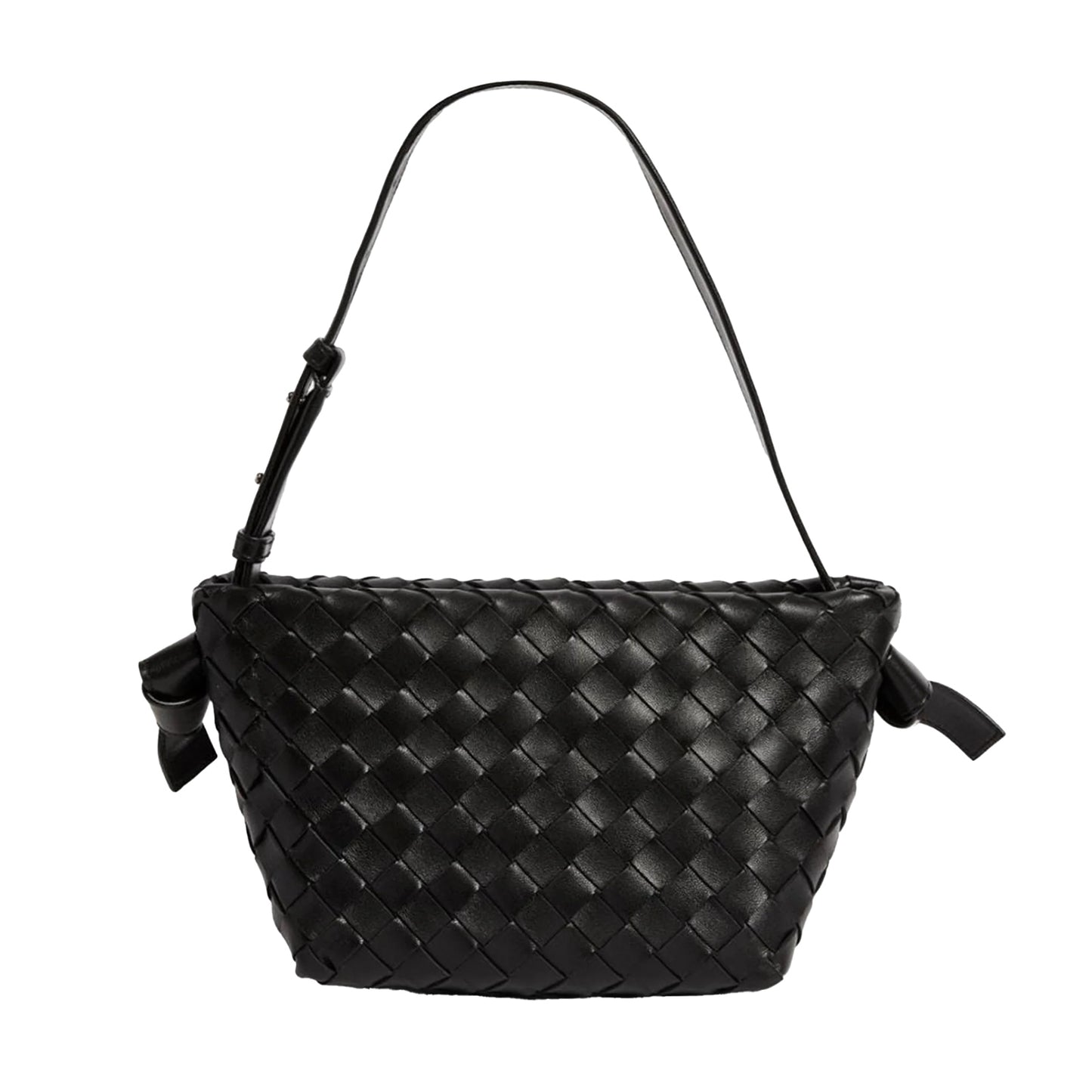 BOTTEGA VENETA LEATHER INTRECCIATO TIE SHOULDER BAG